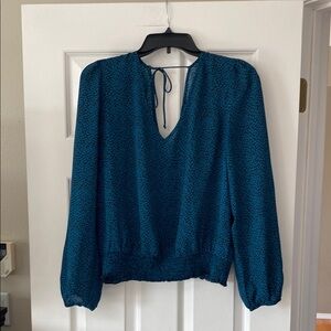 NWOT Teal Long Sleeve Women's Top Large